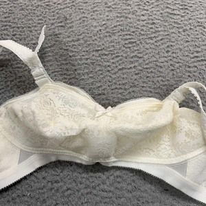 VTG Norvell Bra 32E Full Coverage 377 Soft Cup Cone Style Lace Floral NOWT